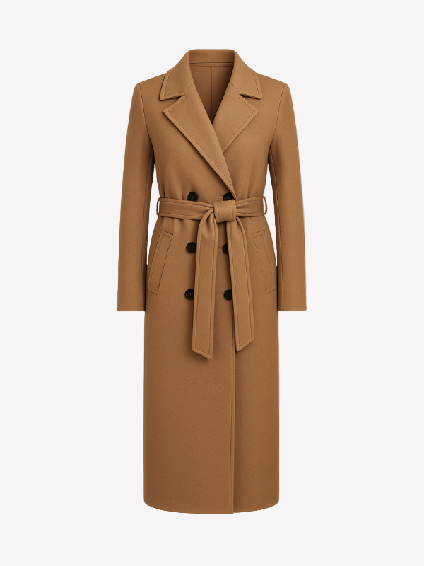 Dames Dubbelzijdige Wollen Jas – Elegante en Warme Tussenjas-Jacket-Suzannies-Khaki-S-Suzannies