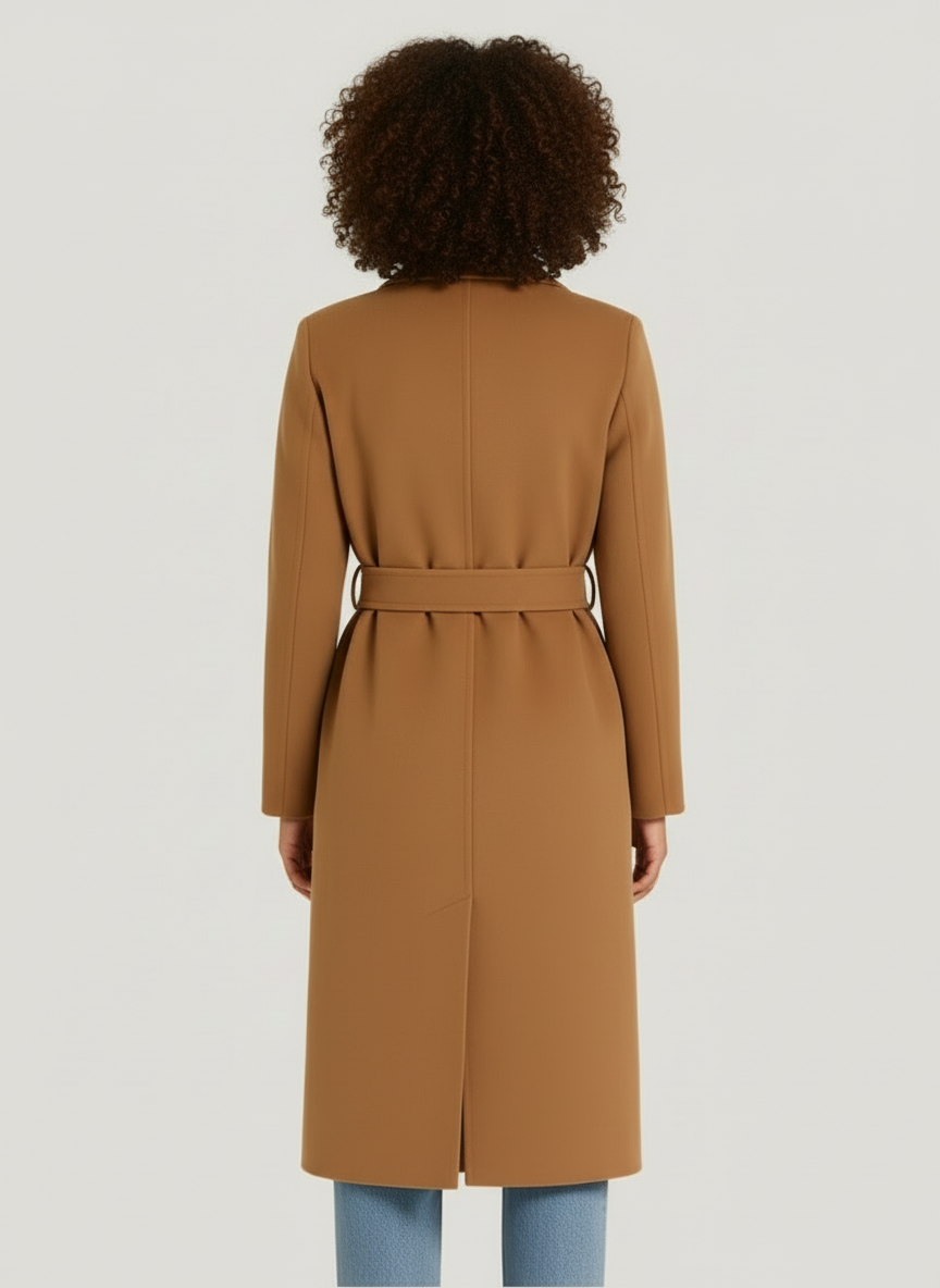 Dames Dubbelzijdige Wollen Jas – Elegante en Warme Tussenjas