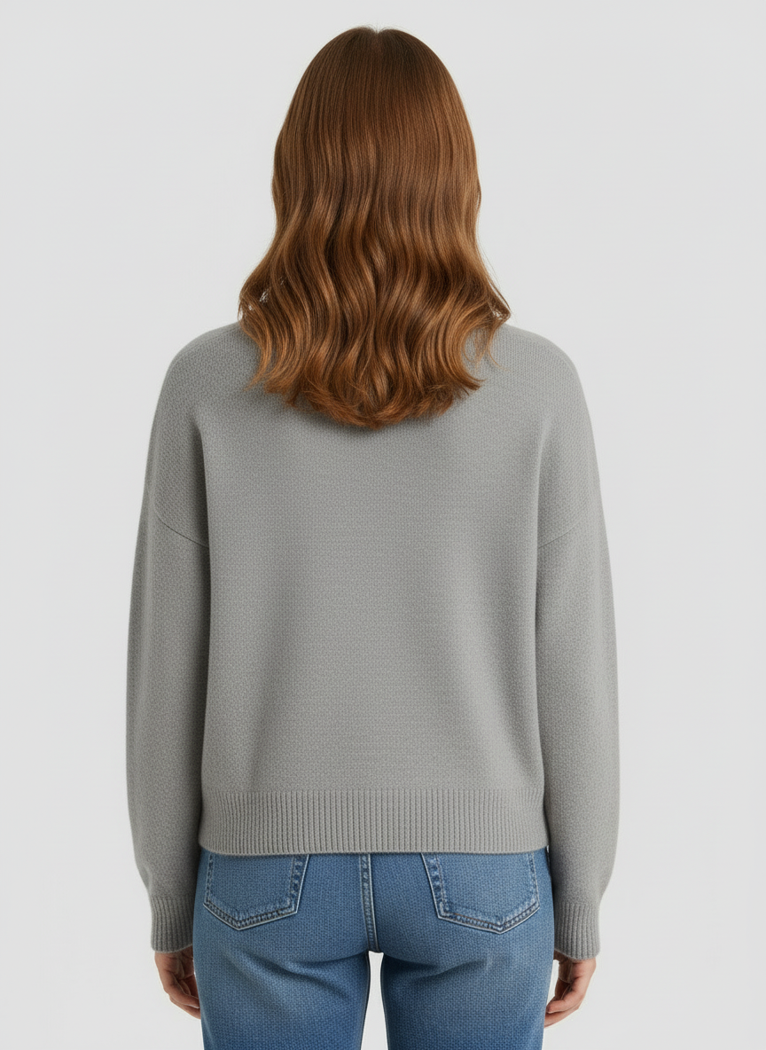 Dames Gebreide Trui – Eenvoudige, Warme en Elegante Casual Trui