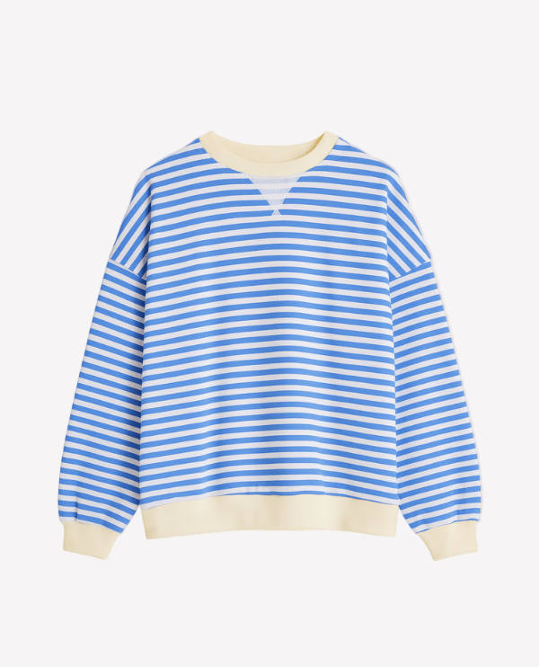 Dames Gestreepte Oversized Trui – Warme, Casual en Stijlvolle Look-Sweater-Suzannies-Blauw-S-Suzannies