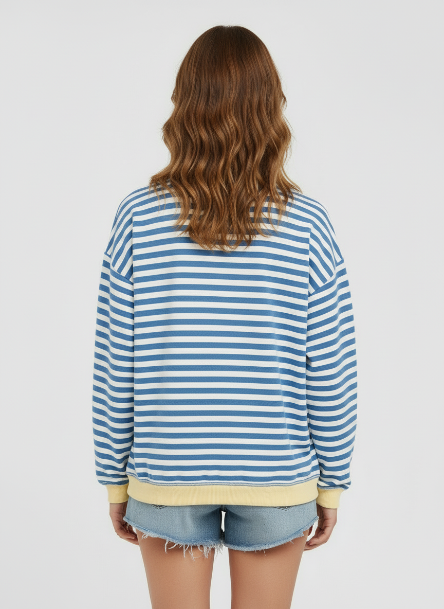 Dames Gestreepte Oversized Trui – Warme, Casual en Stijlvolle Look