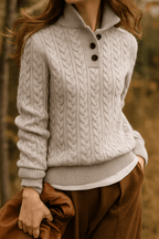 Dames Kabeltrui – Elegant, Comfortabel, Kabelgebreid Trui-Sweater-Suzannies-Suzannies