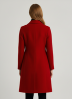 Dames Lange Wollen Mantel – Elegante en Warme Winterjas