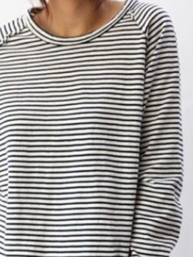 Dames Longsleeve Shirt – Gestreept, Comfortabel, Tijdloos Trui-Dames Longsleeve Shirt-Suzannies-Suzannies