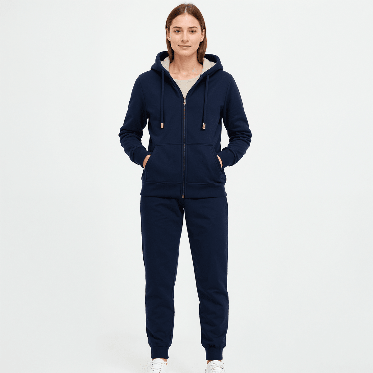 Dames Lounge Set – Hoodie met Ritssluiting, Loungewear-Dames Lounge Set-Suzannies-Suzannies