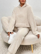 Dames Lounge Set – Loungewear, Losvallend, Tweedelig Set-Dames Lounge Set-Suzannies-Beige-S-Suzannies