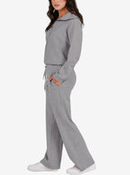 Dames Loungewear Set – Half Zip, Comfortable Lounge Set-Dames Loungewear Set-Suzannies-Suzannies