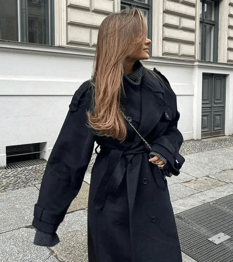 Dames Winterjas – Lang, Oversized, Elegant Mantel-Dames Winterjas-Suzannies-Suzannies