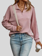 Half Zip Dames Trui – Modern, Tijdloos, Sportief Trui-Dames Halfzip Trui-Suzannies-Suzannies