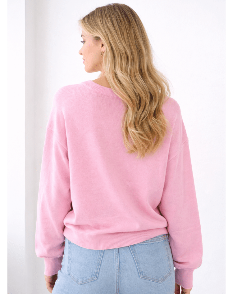 Klassieke Dames Trui – Ronde Hals, Loszittend, Fijngebreide Stof-Dames Trui-Suzannies-Suzannies