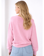 Klassieke Dames Trui – Ronde Hals, Loszittend, Fijngebreide Stof-Dames Trui-Suzannies-Suzannies