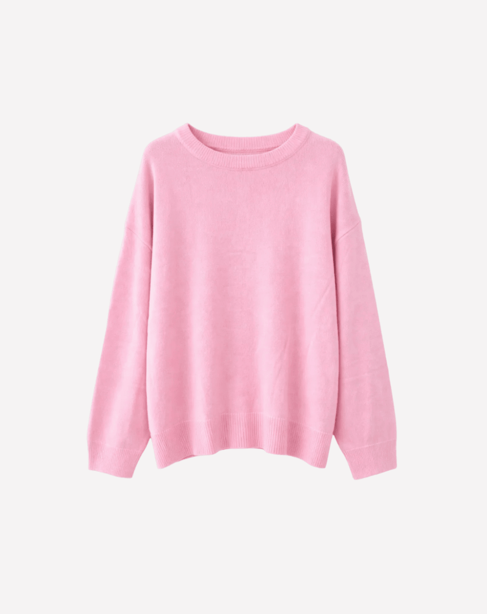 Klassieke Dames Trui – Ronde Hals, Loszittend, Fijngebreide Stof-Dames Trui-Suzannies-Suzannies