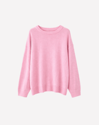 Klassieke Dames Trui – Ronde Hals, Loszittend, Fijngebreide Stof-Dames Trui-Suzannies-Suzannies