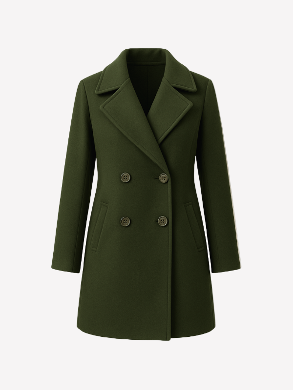 Lange Damesjas – Elegante, Warme en Tijdloze Jas voor Elk Seizoen-Jacket-Suzannies-Legergroen-S-Suzannies